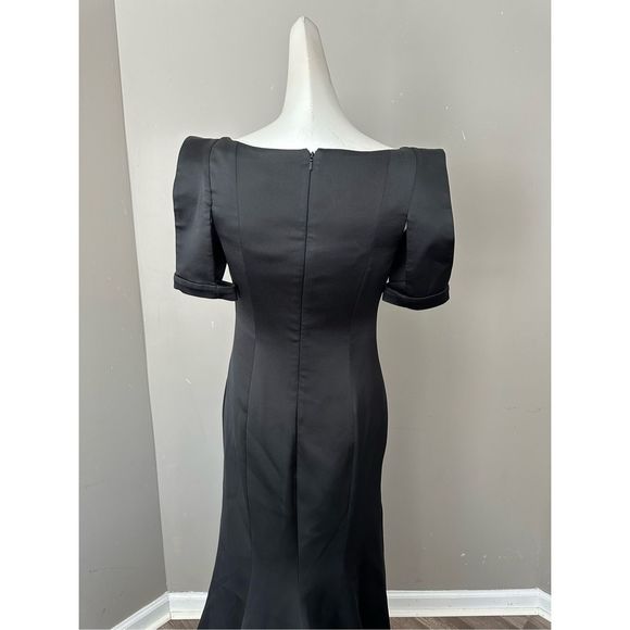 Ozgur Masur Satin Split-Sleeve Gown Size 4 $1796 - Picture 8 of 14